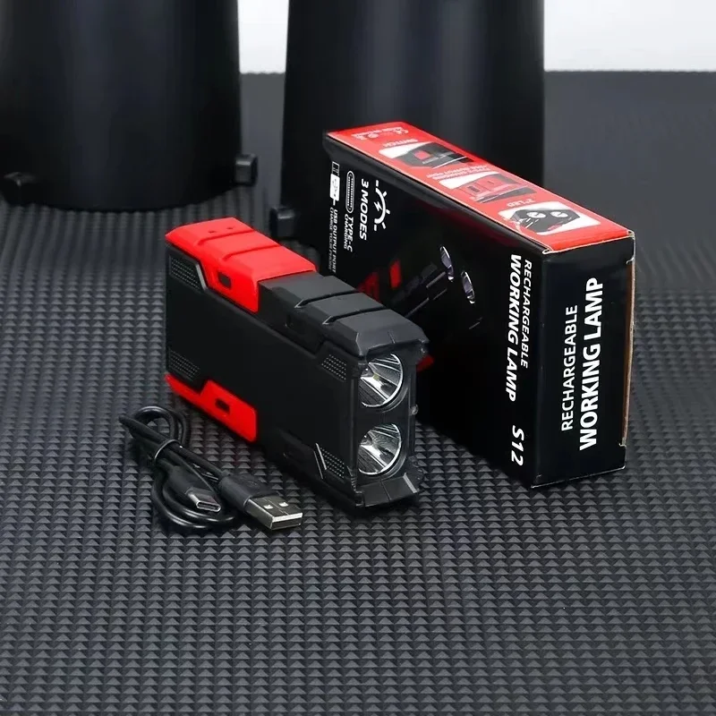 Dual Core  Flashlight Portable High-Power Multifunctional Emergency Lighting Mobile Power Bank Lamp