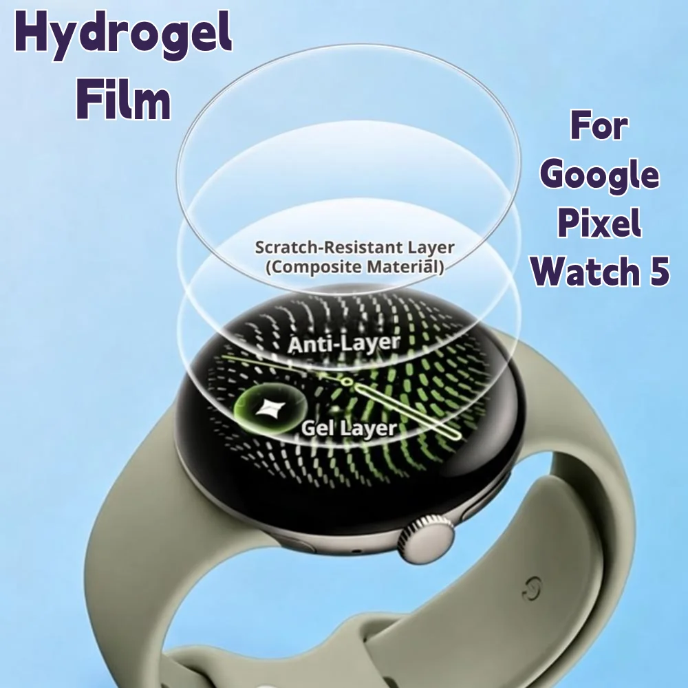 TPU Hydrogel Film For Google Pixel Watch 5 Screen Protector Accessories 45mm 41mm Anti-scratch HD Clear Soft Full Coverage