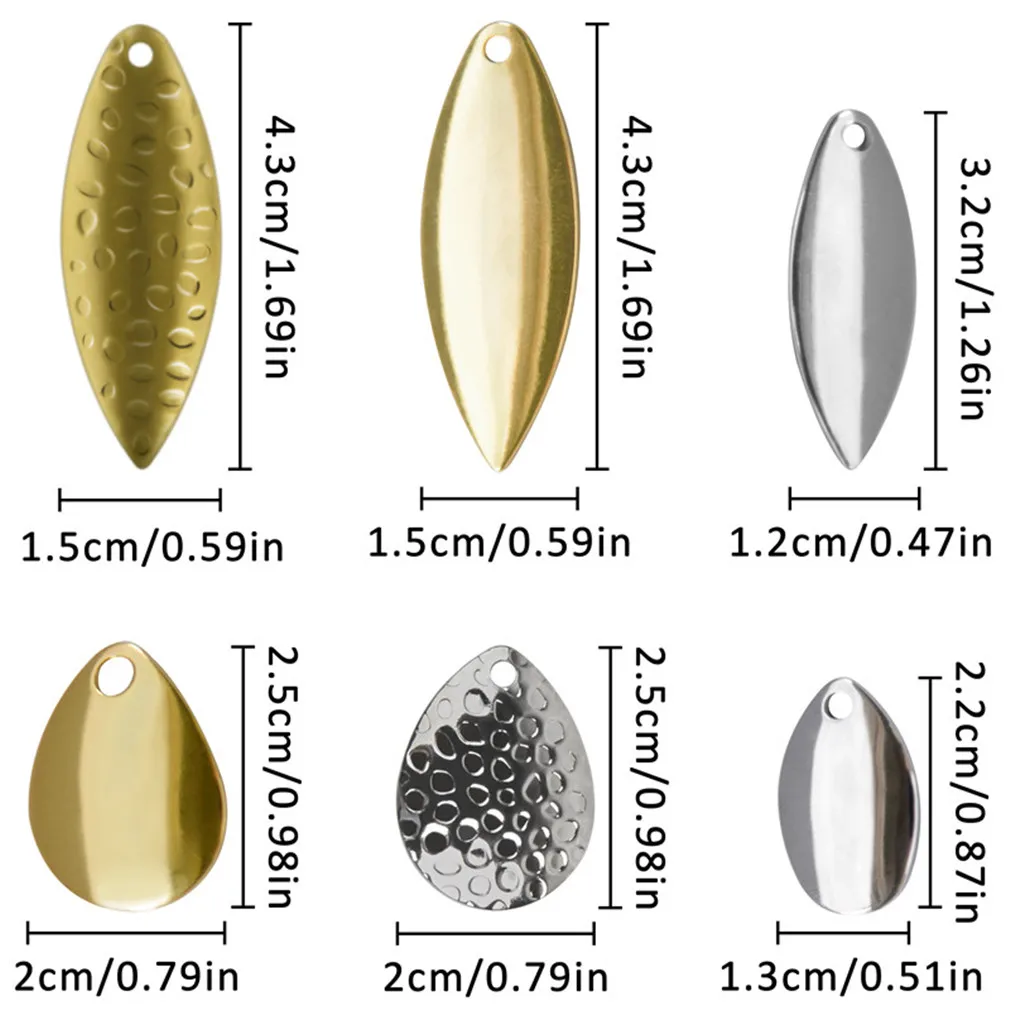12/14Pcs Colorado Spinner Blade for Spinnerbaits Fishing lure Spinner bait blades DIY Walleye rig Lure Making Parts Accessories