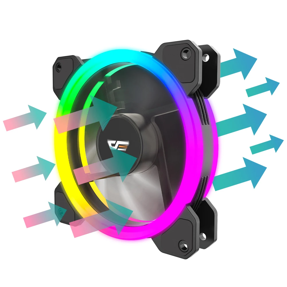 Darkflash DR11 Rgb Fan Ventoinha PC Controladora 120mm Computer Case Fan Kit 6pin Water Cooler CPU Cooling Fans Argb Ventilador