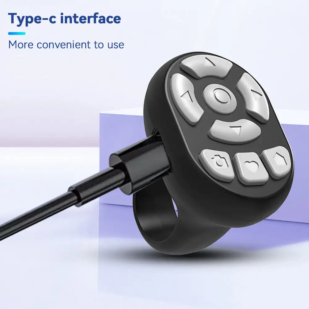 8 أزرار جهاز تحكم عن بعد لاسلكي متوافق مع تقنية البلوتوث لهاتف iPhone وحدة تحكم عصا سيلفي للهاتف المحمول لخراطة صفحة Tiktok