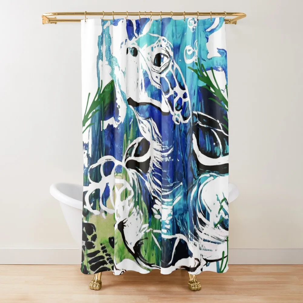 

Sea Turtle Shower Curtain Anime Shower Set For Bathroom Modern Showers For Bathroom Bathroom Decor Curtain