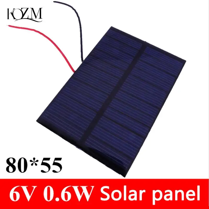 Hot Solar Panel 6V Epoxy Solar Panel  Mini Solar System DIY For Battery Cell Phone Chargers Portable 0.6W Solar Cell