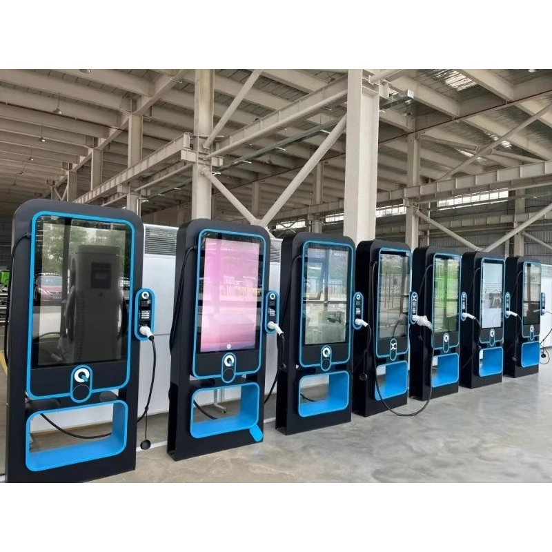 Type2 Ev Car Dc Charger 44kw Electric Pile Station Digital Signage with Ev Charging