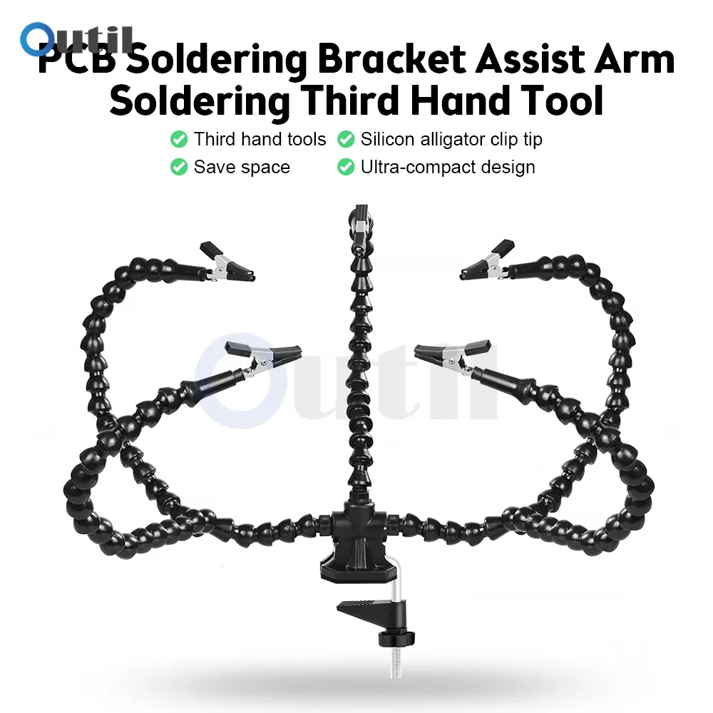 360 Degrees Multi Soldering Holder Helping Hand Tool Table Clip Third Hand Soldering Stand Welding PCB Holder Arm Soldering Tool