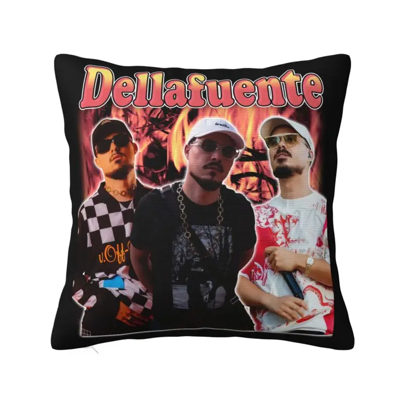 Vintage Rapper Dellafuente Bootleg Throw Pillow Case 45*45cm Decor Home Cushion Cover Square Polyester Pillowcase