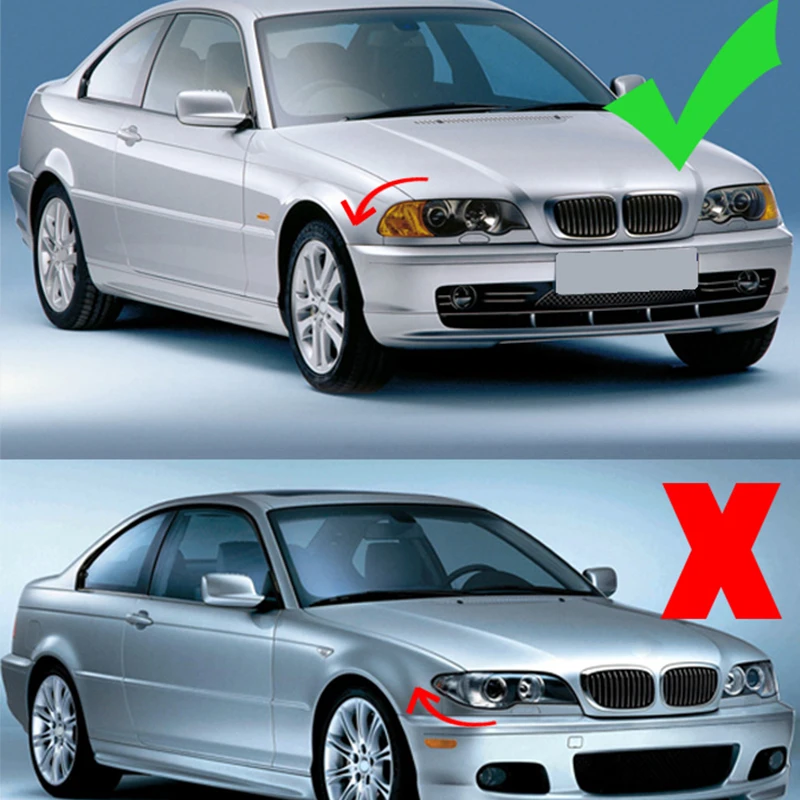 

Front Bumper Grille FOR BMW M3 330 Ci E46 3 Series COUPE 1999 2000 2001 2002 2003 GLOSS BLACK DUAL SLAT PAIR KIDNEY GRILLE GRILL