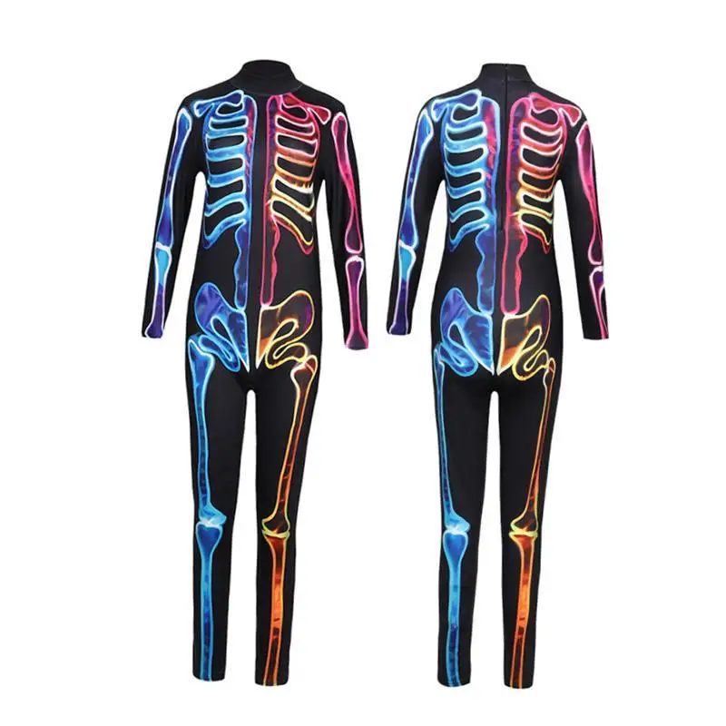 Loween esqueleto traje feminino tradicional étnico palco desempenho roupas fabricante chinês sem marca registrada