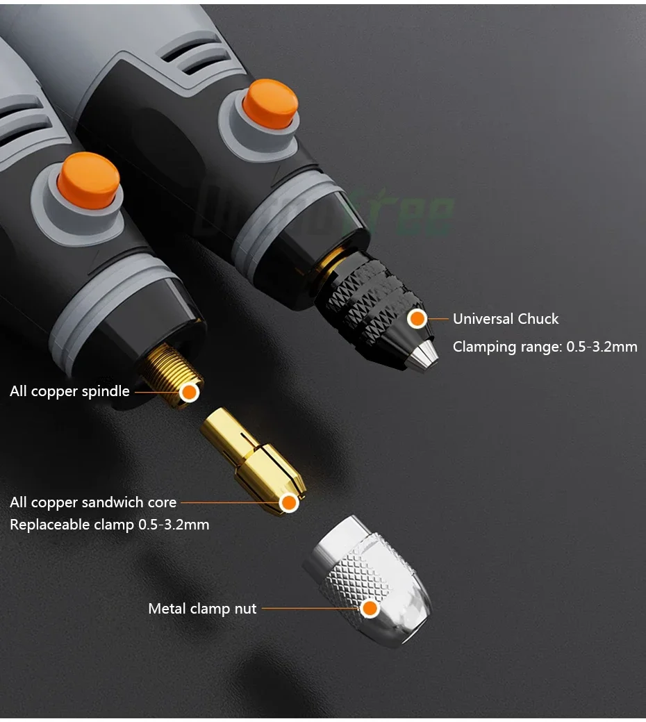 21000rpm USB Cordless Rotary Tool Dremel Mini Drill Engraving Pen Electric USB Mini Wireless Drill with Accessories DIY Set