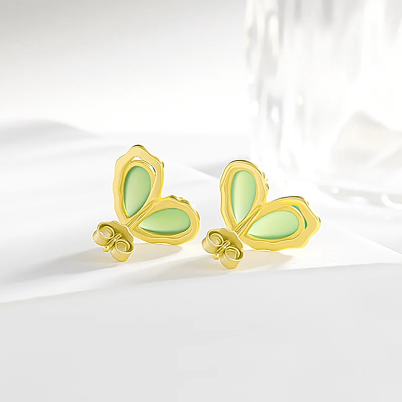Spinach Green Natural Old Material Hotan Jade Jasper Heart shaped Earrings Women's S925 Silver Jadeite Set Simple Jewelry 3