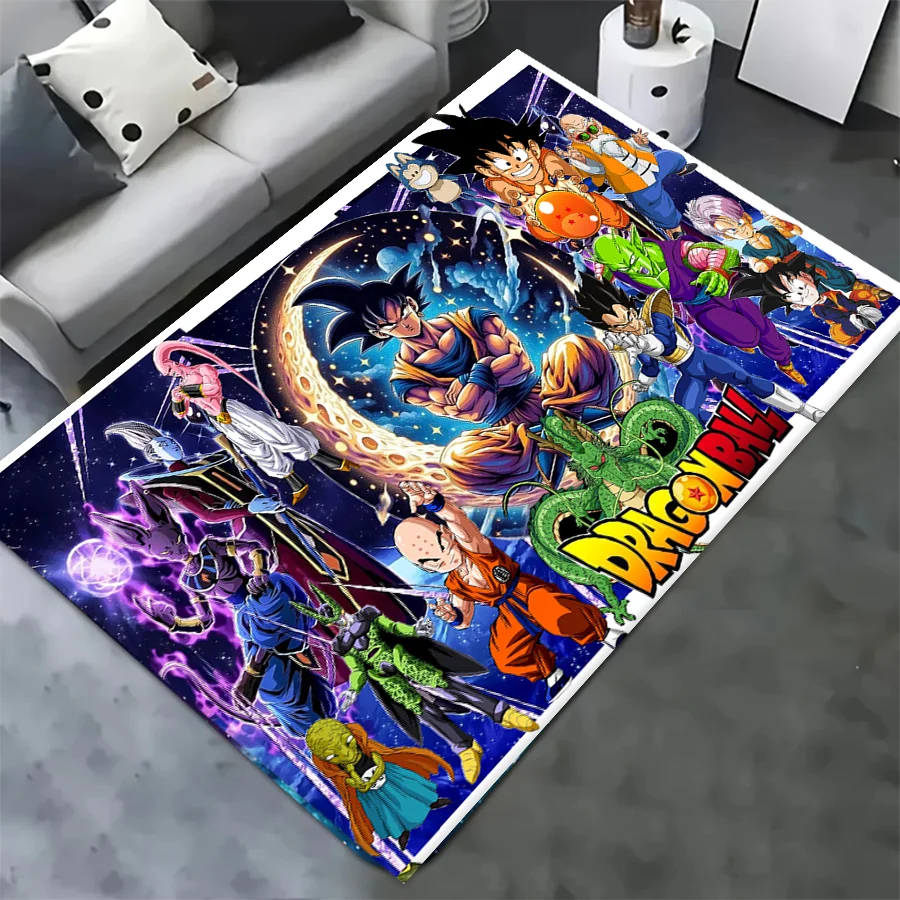 3D D-Dragon Ball Super Goku Japanese Anime Carpet Rug for Living Room Art Decor Sofa Home Kids Game Area Rug Non-slip Floor Mat