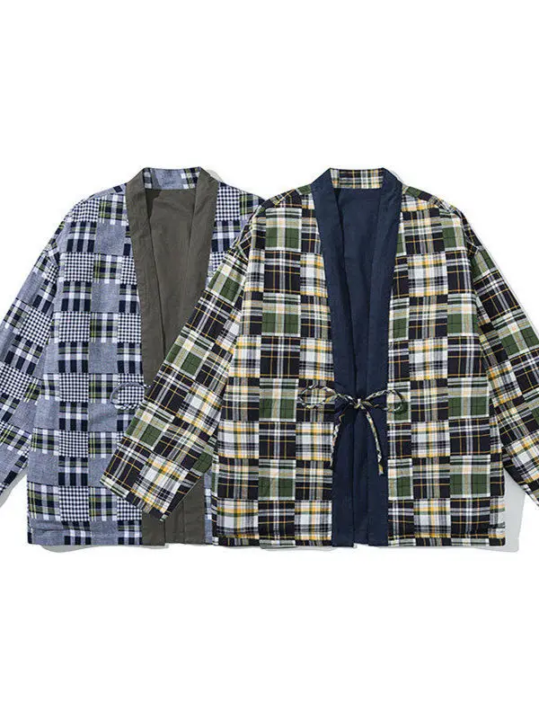 

Мужская двусторонняя куртка-халат Kapital в винтажном стиле, повседневная, универсальная, свободного кроя, весенняя верхняя одежда с карманами