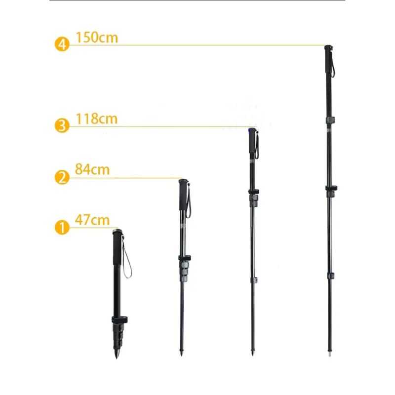 

Portable Telescopic RTK Rod Aluminum Alloy Centering Pole 1.54 to 4.92ft
