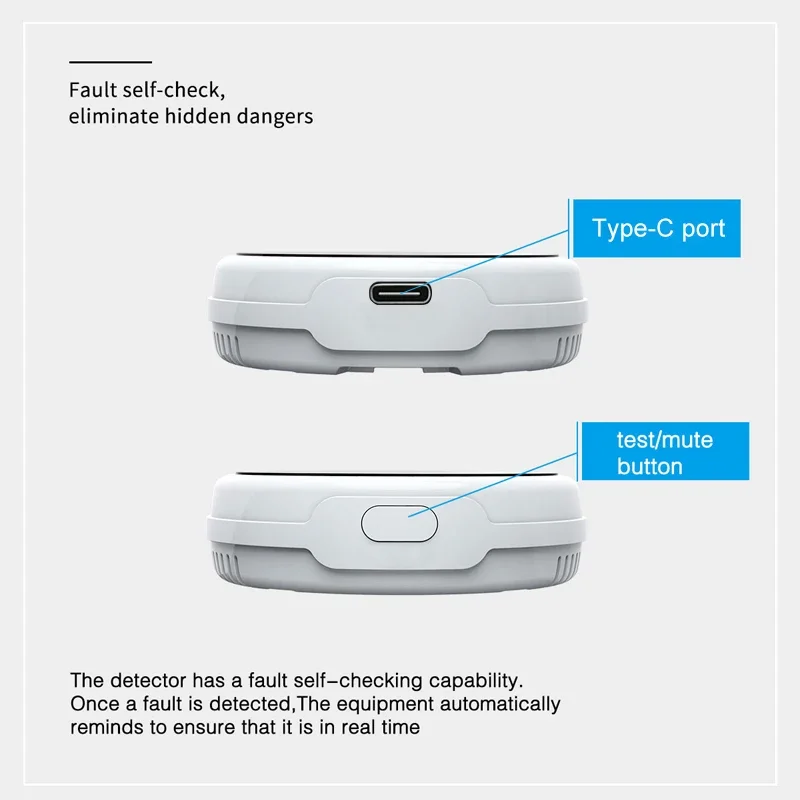 ACJ WiFi LPG GAS Leakage Natural Combustible Detector Smart LED Screen Gas Leak Sensor Alarm Home Security System for Kitchen