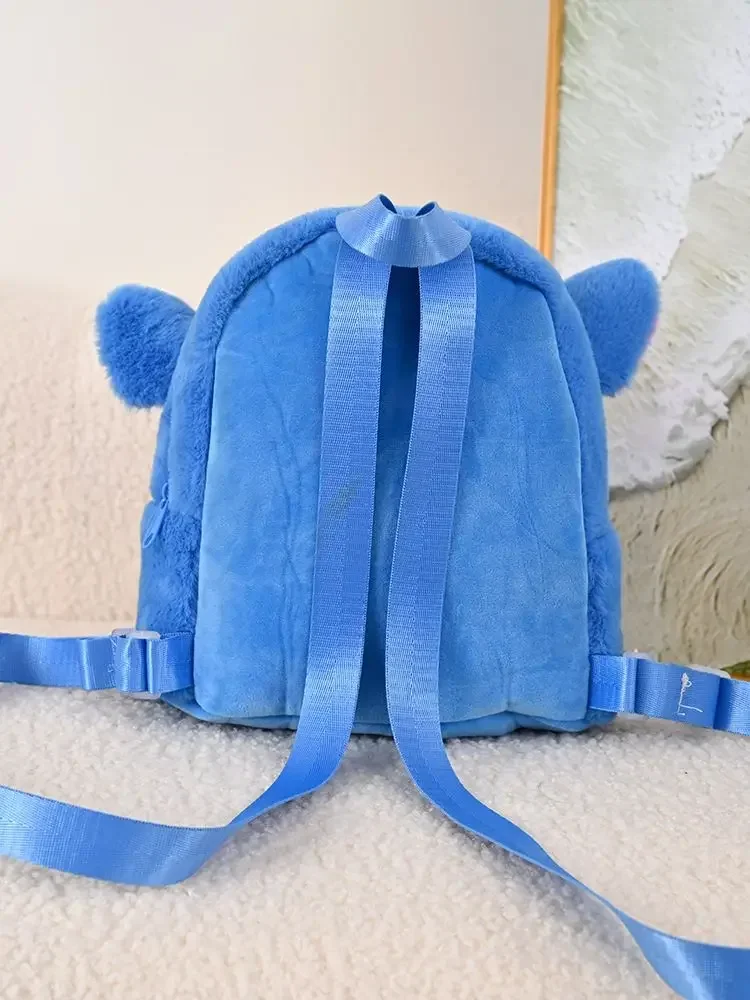 Disney Kawaii Plush Stitch Backpack for Women Luxury Designer School Bag Pink Blue College Student Backpacks