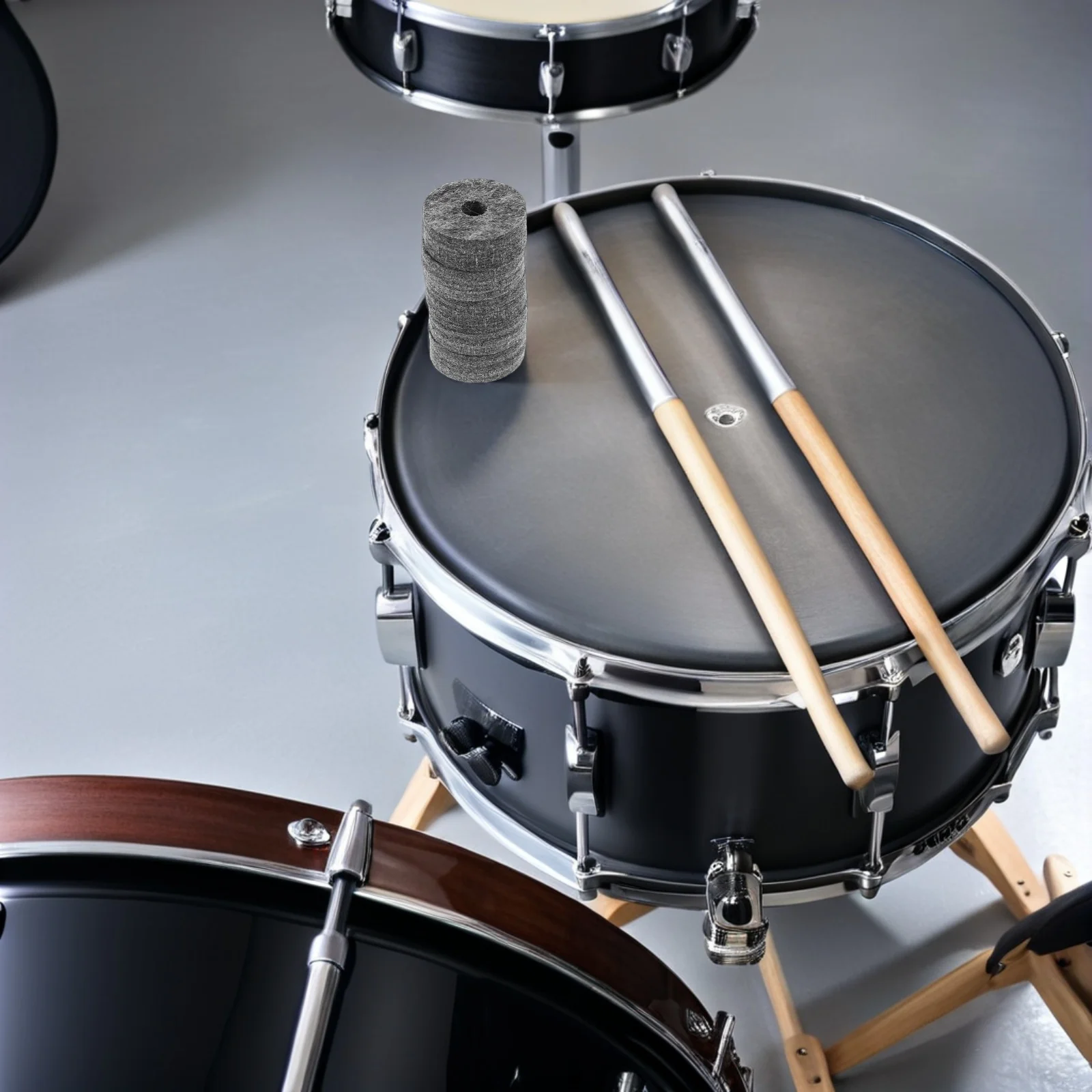 

15Pcs Cymbal Felt Protectors Shock Absorption Pads Improve Sound Clarity Stability Drum Cymbal Protection Jazz Drum Felt Pads