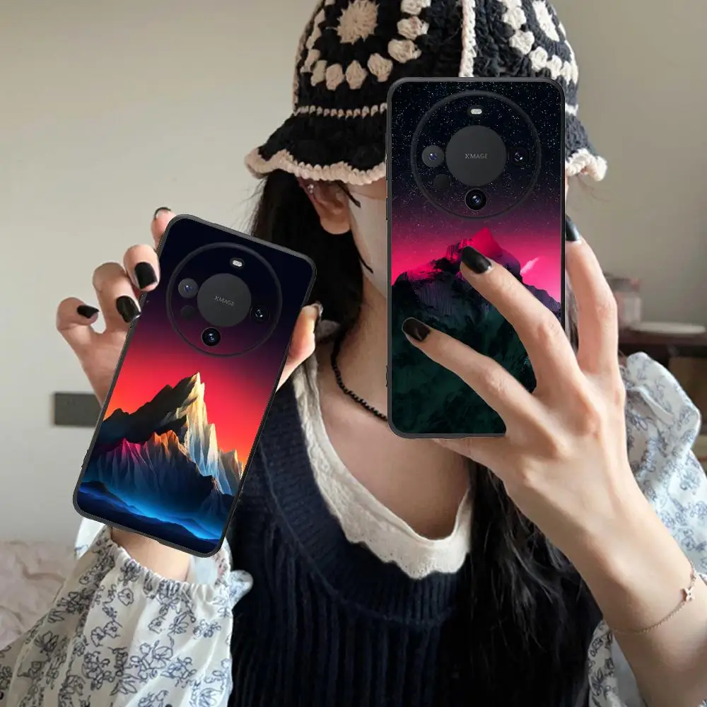 

Snow Mountain Space Starry Phone Case for Huawei Mate 60 50 40 30 20 10 Pro Plus Lite E 5G Colour Printing Protective Smartphone