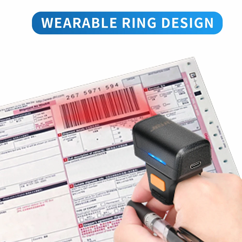 

MINI For USB Barcode Reader Z01D Finger Scanner 1D 2D QR Handheld Library Warehouse