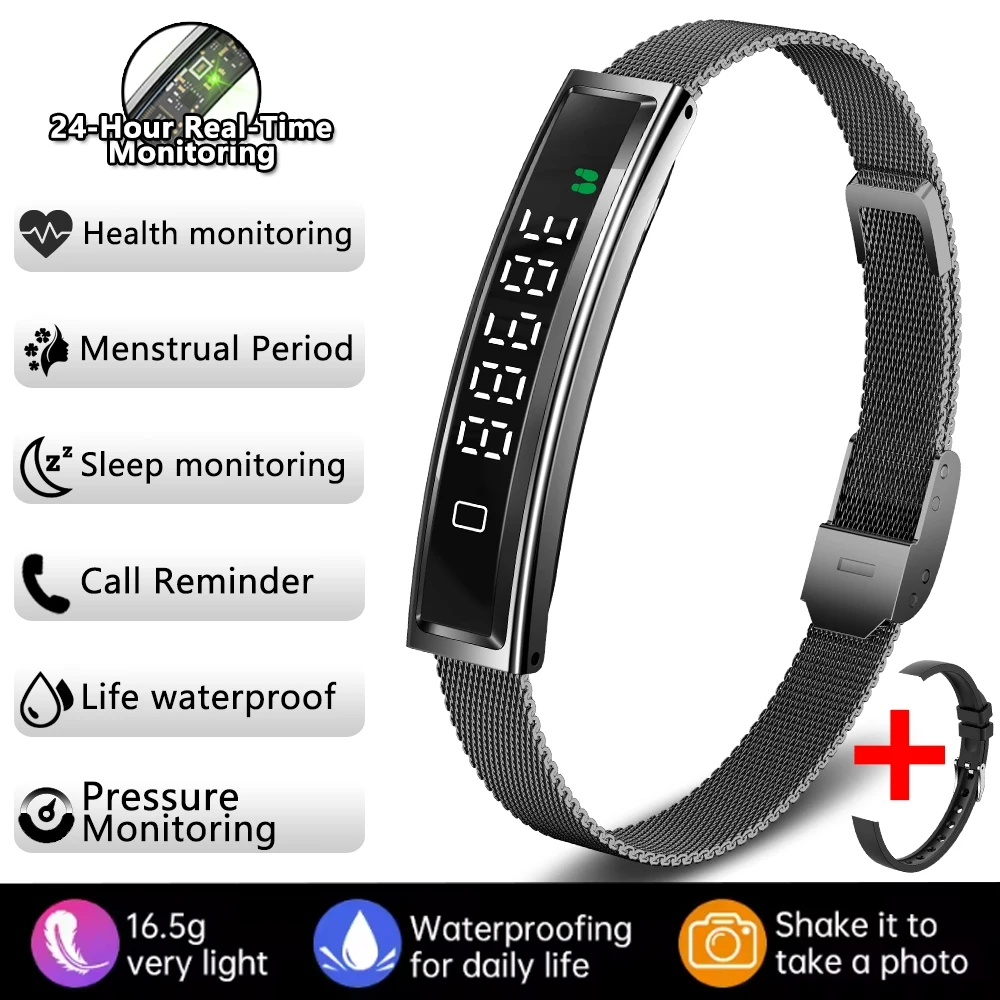 2026 Nieuwe Mode Vrouwen Slimme Armband Sportmodus Fitness Tracker Hartslag Gezondheid Monitoring IP68 Waterdicht Smart Horloge Mannen