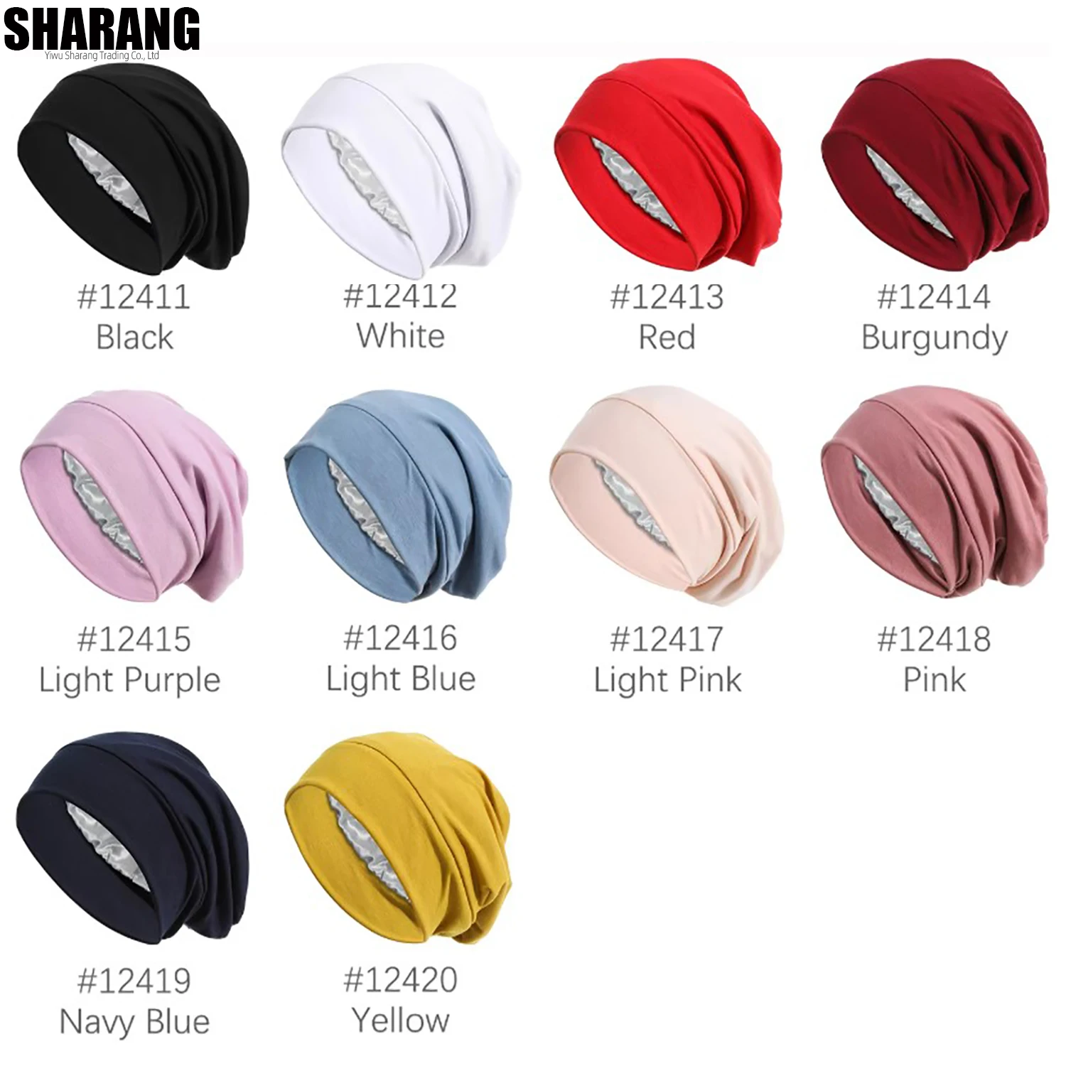 4Pcs Set Modal Soft Satin Lining Muslim Turban Hat Women Sleep Cap Cancer Chemo Hat Beanie Headwrap Hair Loss Bonnet Arab India