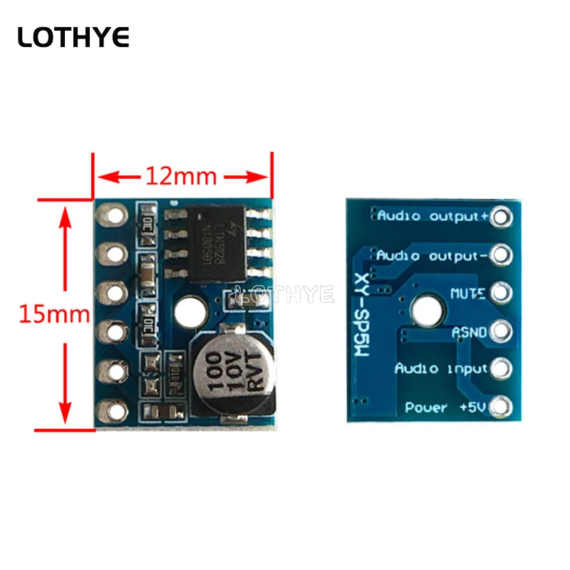 5128 Digital Amplifier Board Class AB/D 5W Mono Low Distortion Audio Amplifier Module XY-SP5W