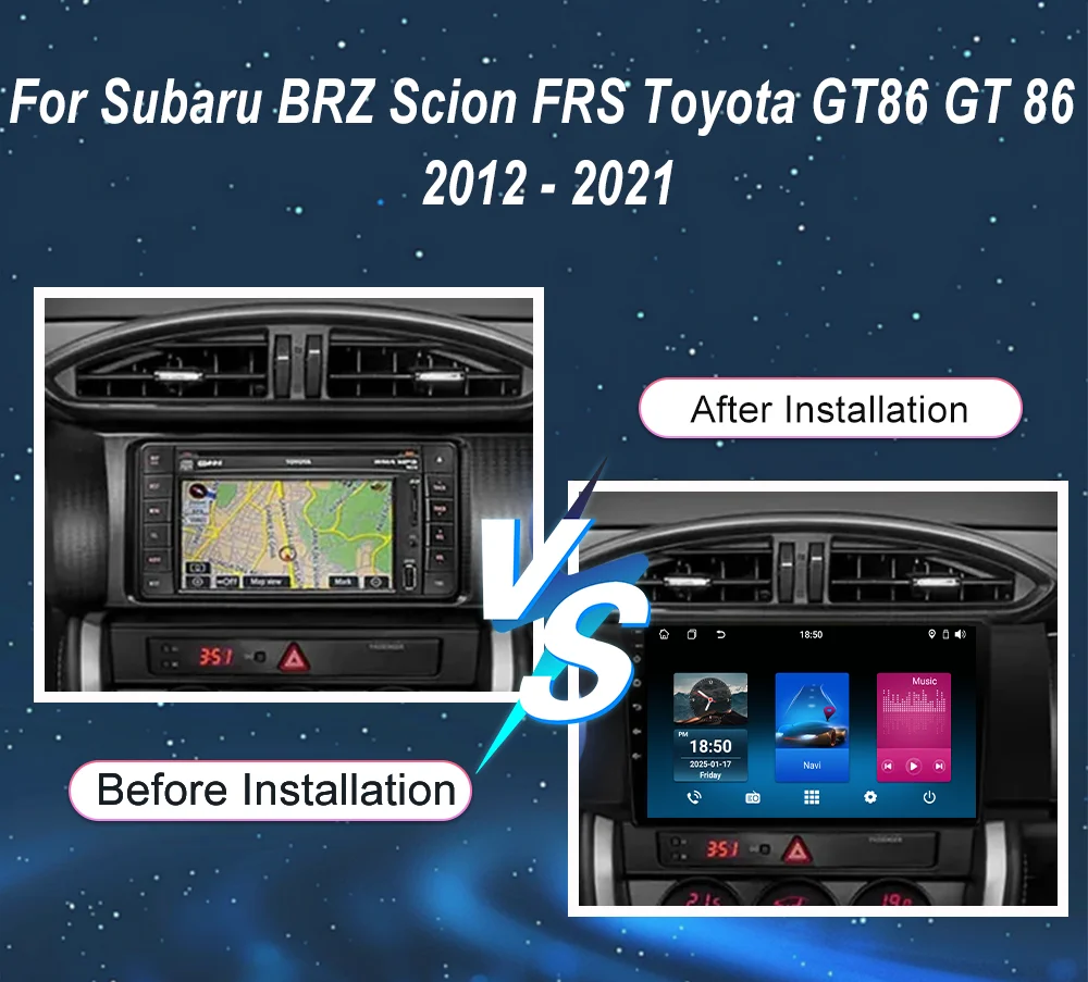 Car Android 16 For Subaru BRZ Scion FRS Toyota GT86 GT 86 2012-2021 Auto Radio Stereo Multimedia Video Player GPS Navigation 4G