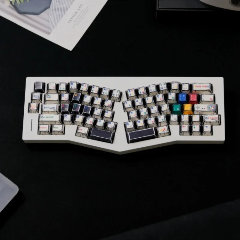 

KBCaps 150-клавиш SFC колпачки для клавиш Cherry Profile PBT для переключателя Mx Механическая игровая клавиатура Аниме Черно-белые колпачки для клавиш на заказ DIY