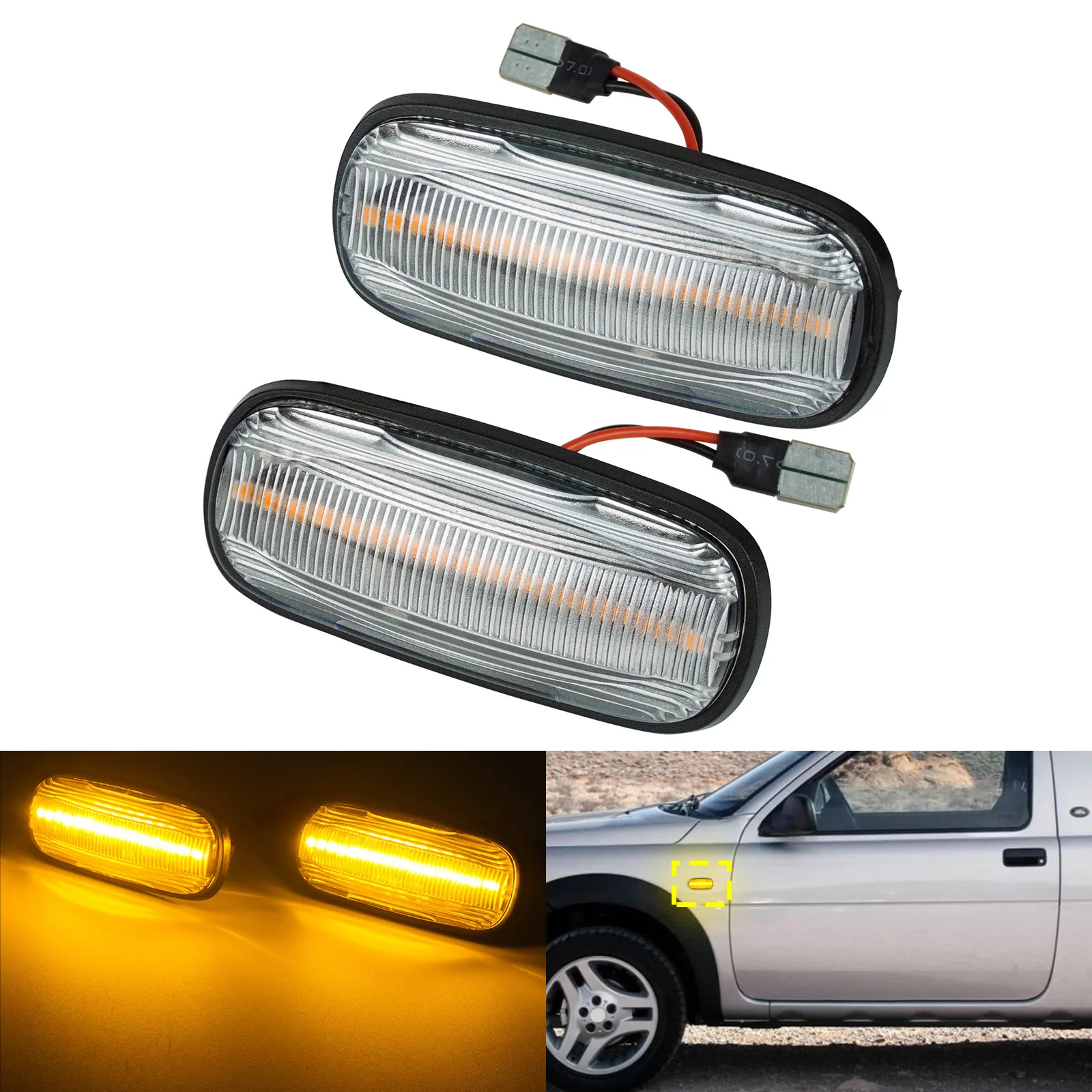 For Land Rover Defender Discovery 2 Freelander Side Repeater LED Indicator Light