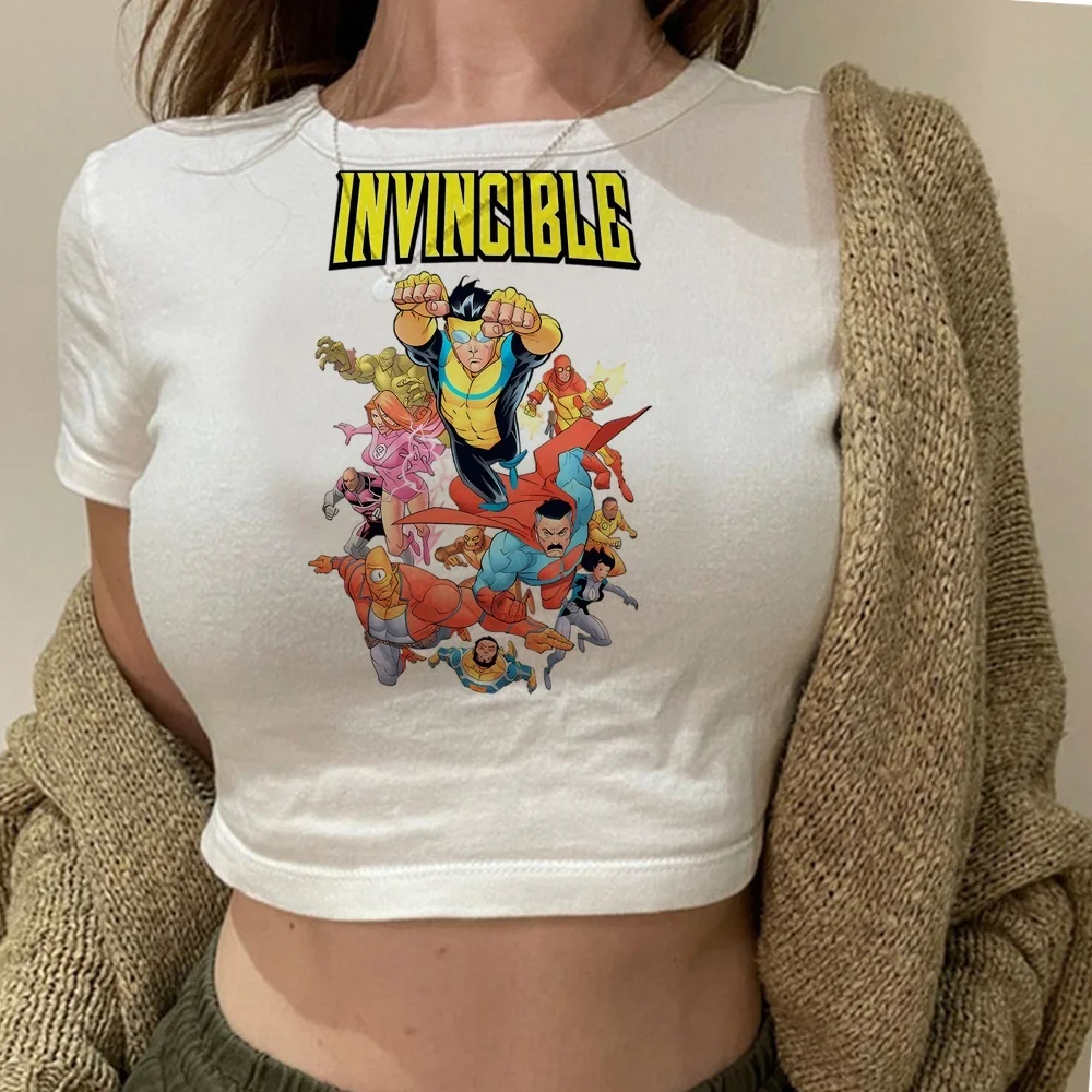 Invincible cropped top women cute scene  dollette grunge clearance sales shirt meme 2000s emo japanese