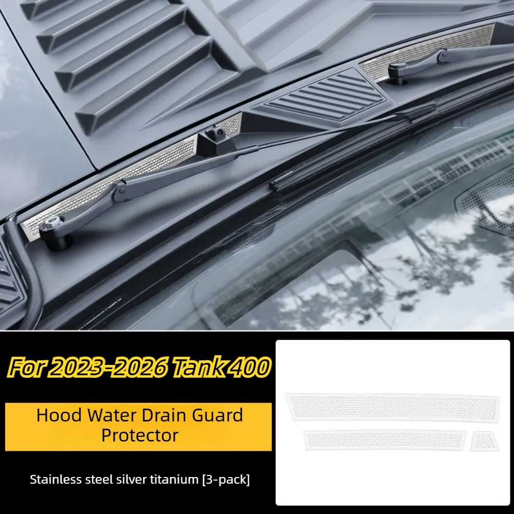 For GWM 2023-2026 Tank 400 Hi4t/Hi4z Front Engine Hood Water Channel Protective Cover Filter Screen Air Inlet Modification