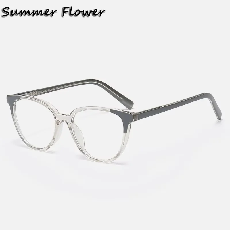 

Cat Eye Glasses Women Gray Leopard TR90 Light Durable Eyewear Reading Optical Myopia Teens Student Fashion Prescription Glasses