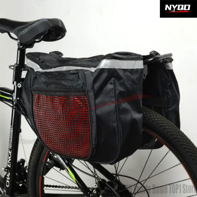 Mountain bike back rack, two pack bike bag double pack saddle bag riding supplies and equipment bicycle accessories