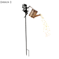 〔HBA24〕 Watering Can With Lights Solar Outdoor Garden Fairy Decor Metal Hanging Lantern Landscape Lights Patio Yard Lawn Pathway