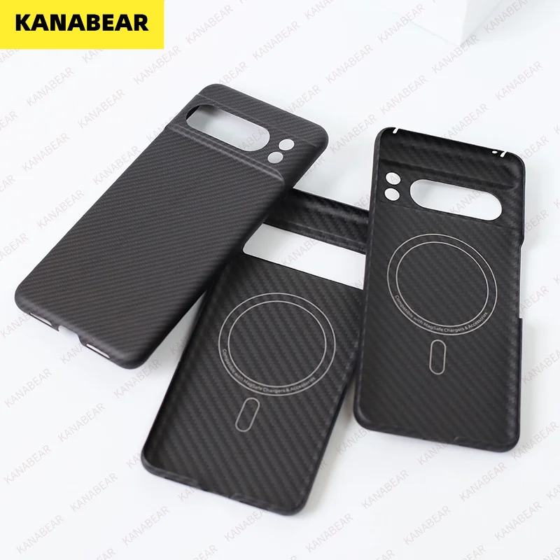 KANABEAR Carbon Fiber Google Pixel 8 Pro Phone Case Drop-Proof Aramid Fiber Shell Design Pixel 8 Phone Case  8A Phone Case