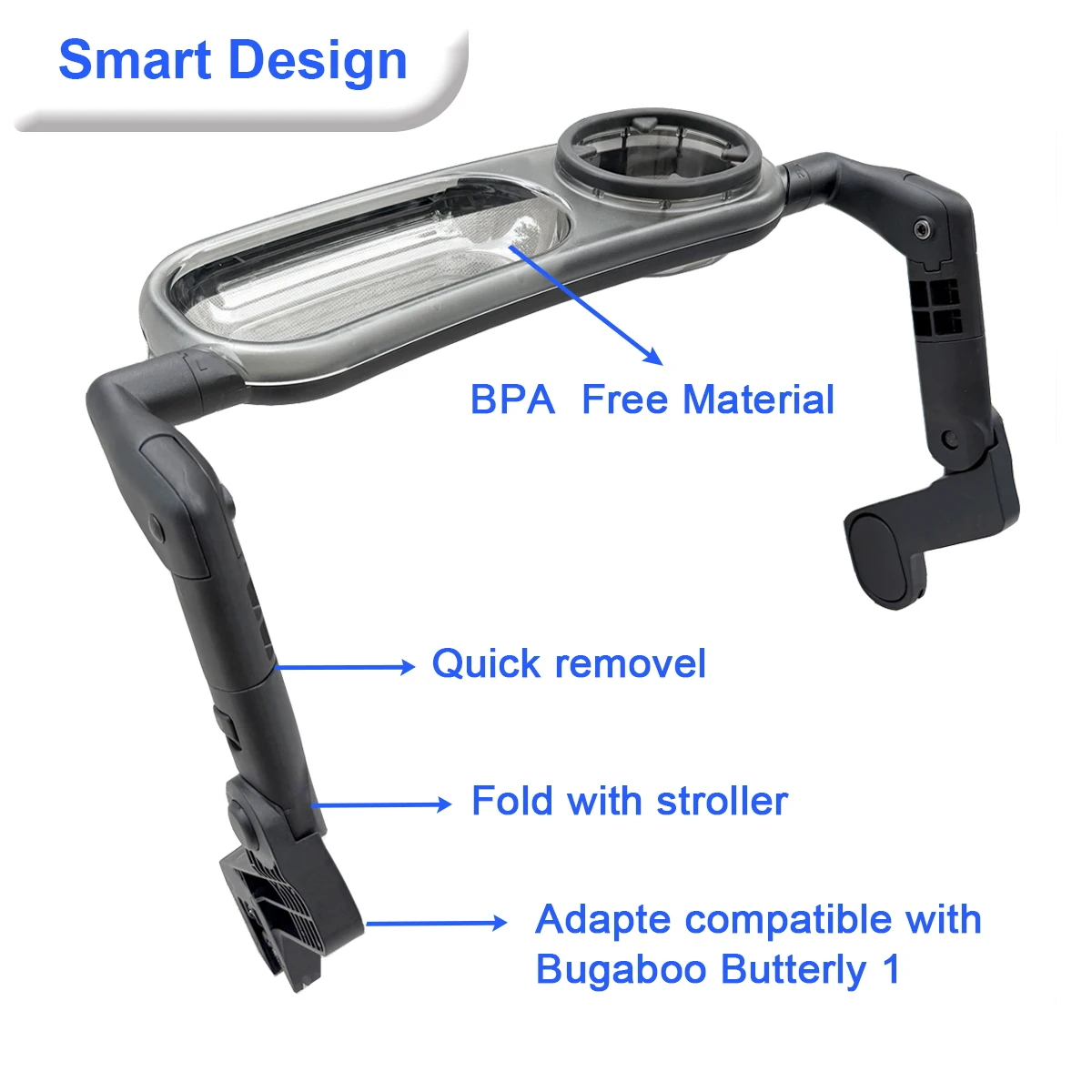 Colu Kid  Stroller Snack Tray for Bugaboo Butterfly 1 Strollers, Foldable & Easy-Clean, NOT for Butterfly 2
