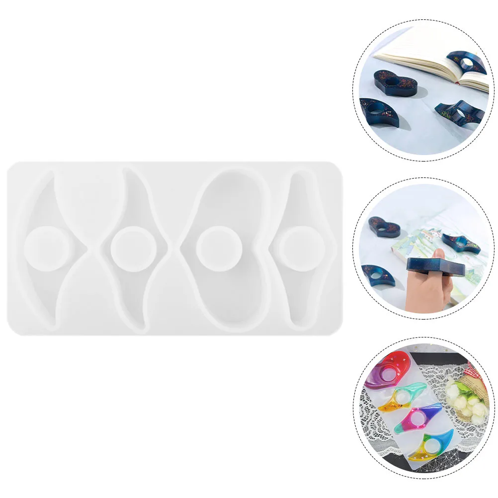 DIY سيليكون المرجعية العفن مستطيل الشكل الإبهام الدائري تصميم قالب مرن لراتنجات الايبوكسي صب حامل صفحة الكتاب #6
