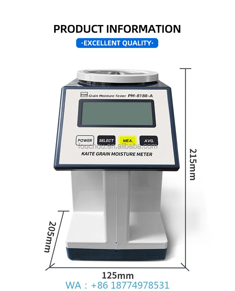 1. Pinless Cocoa Bean Moisture Detector Hygrometer For Grain Material Moisture Content Detection Processing