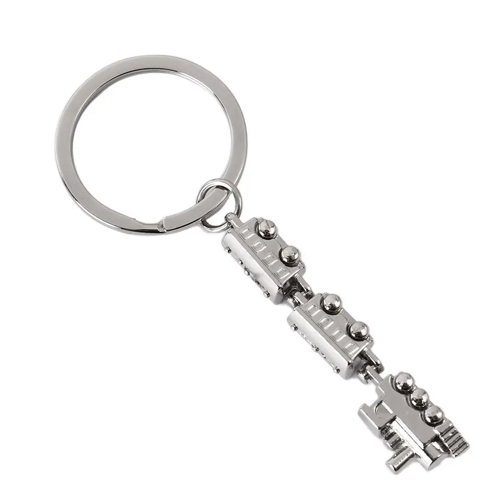 Train Model Mini Train Model Alloy Keychain Movable Joint Metal Movable Joint Train Keyring Alloy Personality