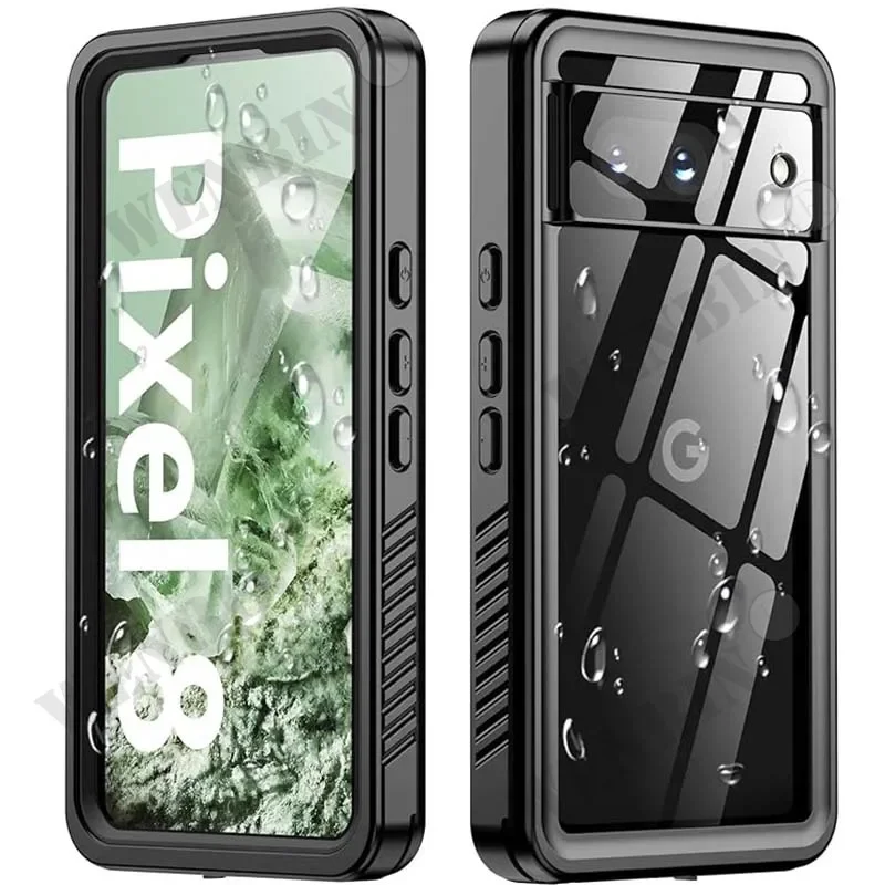 

IP68 Luxury Waterproof Case Google Pixel 8 Pro 7 Pro 7A Snow Dust Shock Proof 360° Underwater IP68 Certified Cover