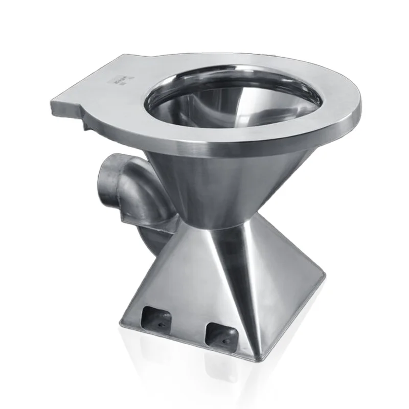 Modern Stainless Steel RV Toilet Bowl Conceptric Portable Doubleflush LED Lighting Czech Mount Elongated Concealed Features