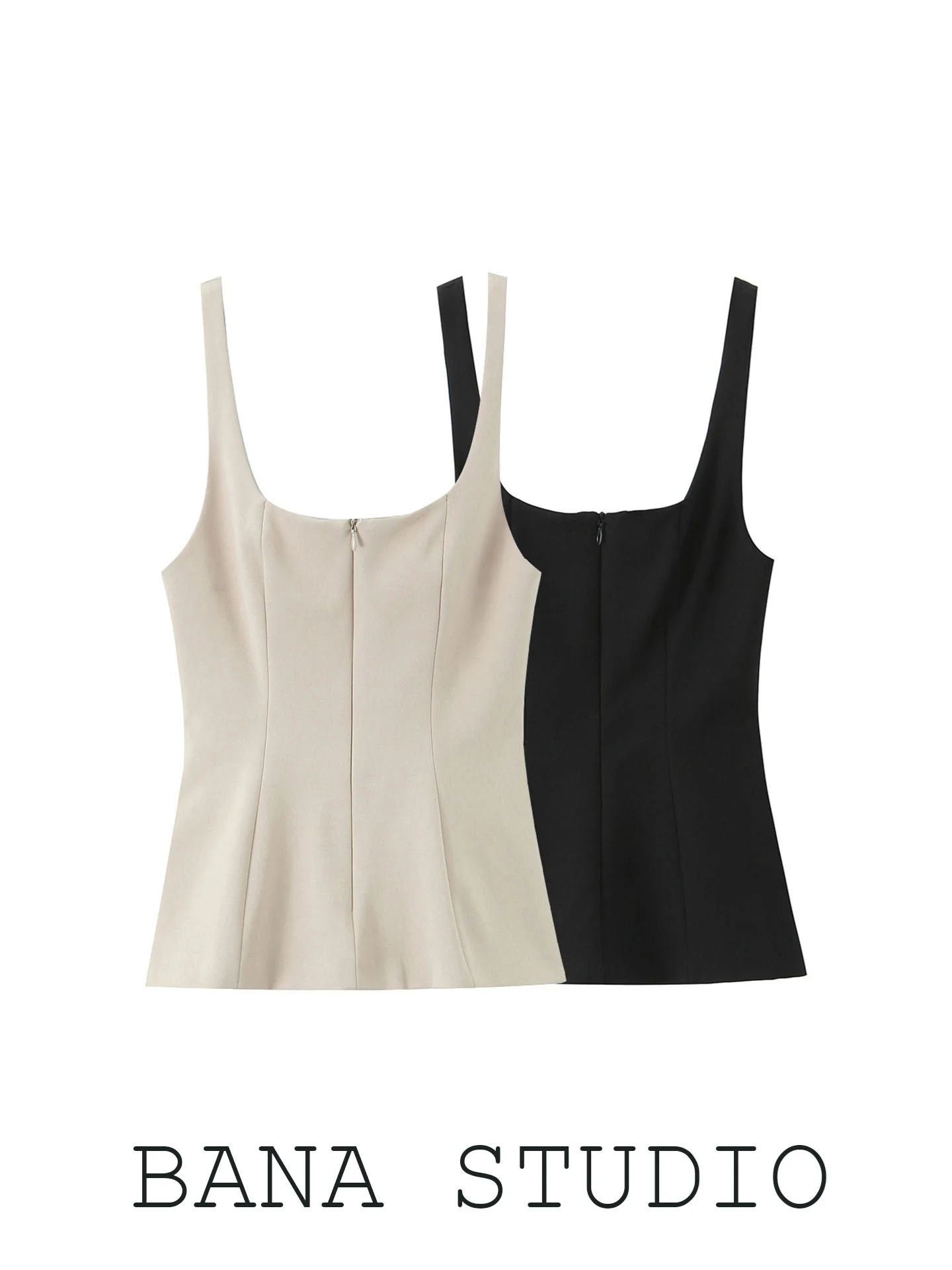 

Облегающий жилет на молнии, топ, женская юбка с квадратным воротником и пуговицами, смесь хлопка и шерсти, шелковая хлопковая наполнительная офисная одежда