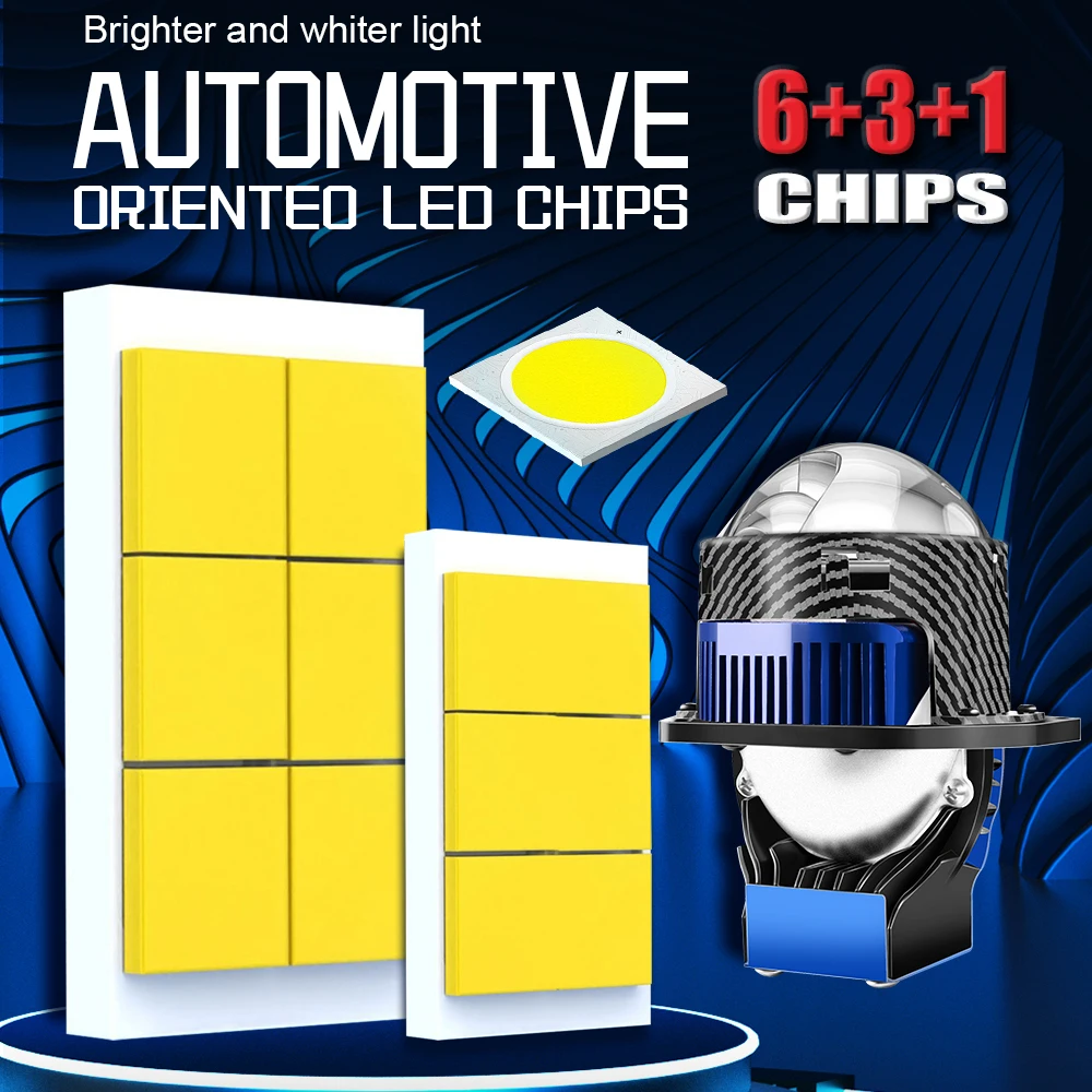 3 بوصة ثنائية جهاز عرض (بروجكتور) ليد العدسات لمبة الضباب الخفيف شعاع منخفض وعالي شعاع الليزر شعاع 800000LM LED المصباح ترقية سيارة التحديثية العالمي #2