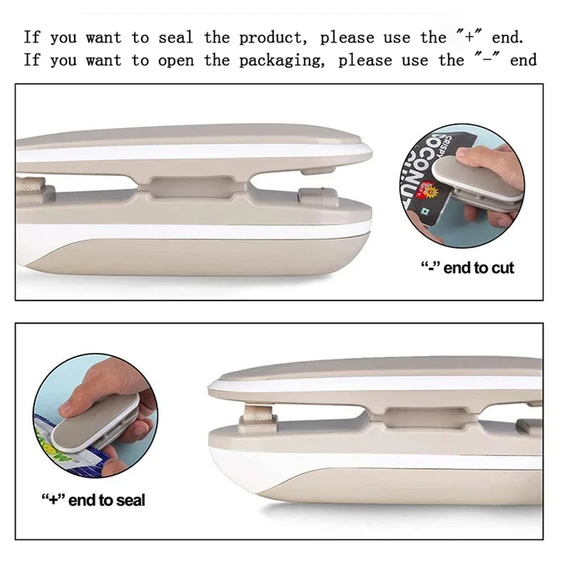 Hand Press Sealing Clip Mini Heat Sealing Machine 1 Pack, Portable Kitchen Accessory For Snacks Fruit Food Fresh-Keeping view 6