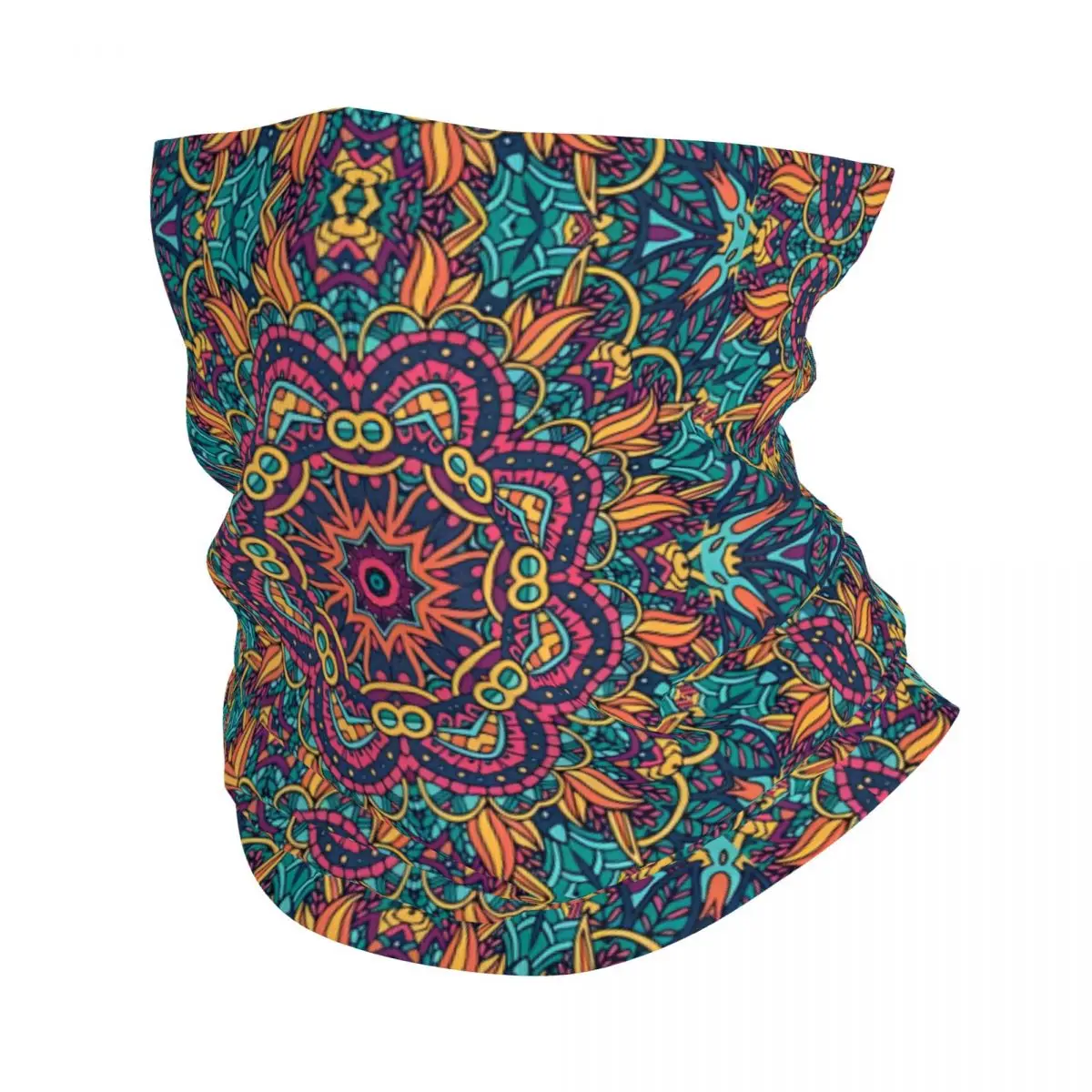 Psychedelic Mandala Symphony Thin Bandana Neck Gaiter Wrap Scarf Headband Neck Cover