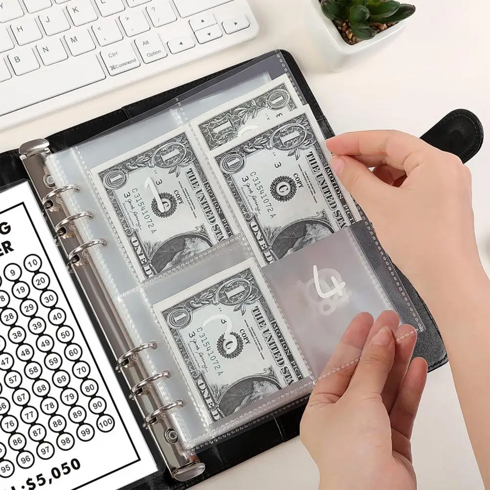 1 Set Geldbesparende Bindkit 100 Dag Geldbesparend Challenge Binder Map Voegt Notebookkern In Met Sticker Voorbedrukte Voeding