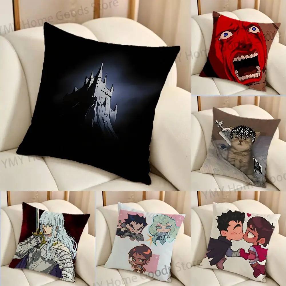 

Guts Griffith Caska Cartoon Print Throw Pillow Cover Square Cushion Case for Living Room Bedroom Decor