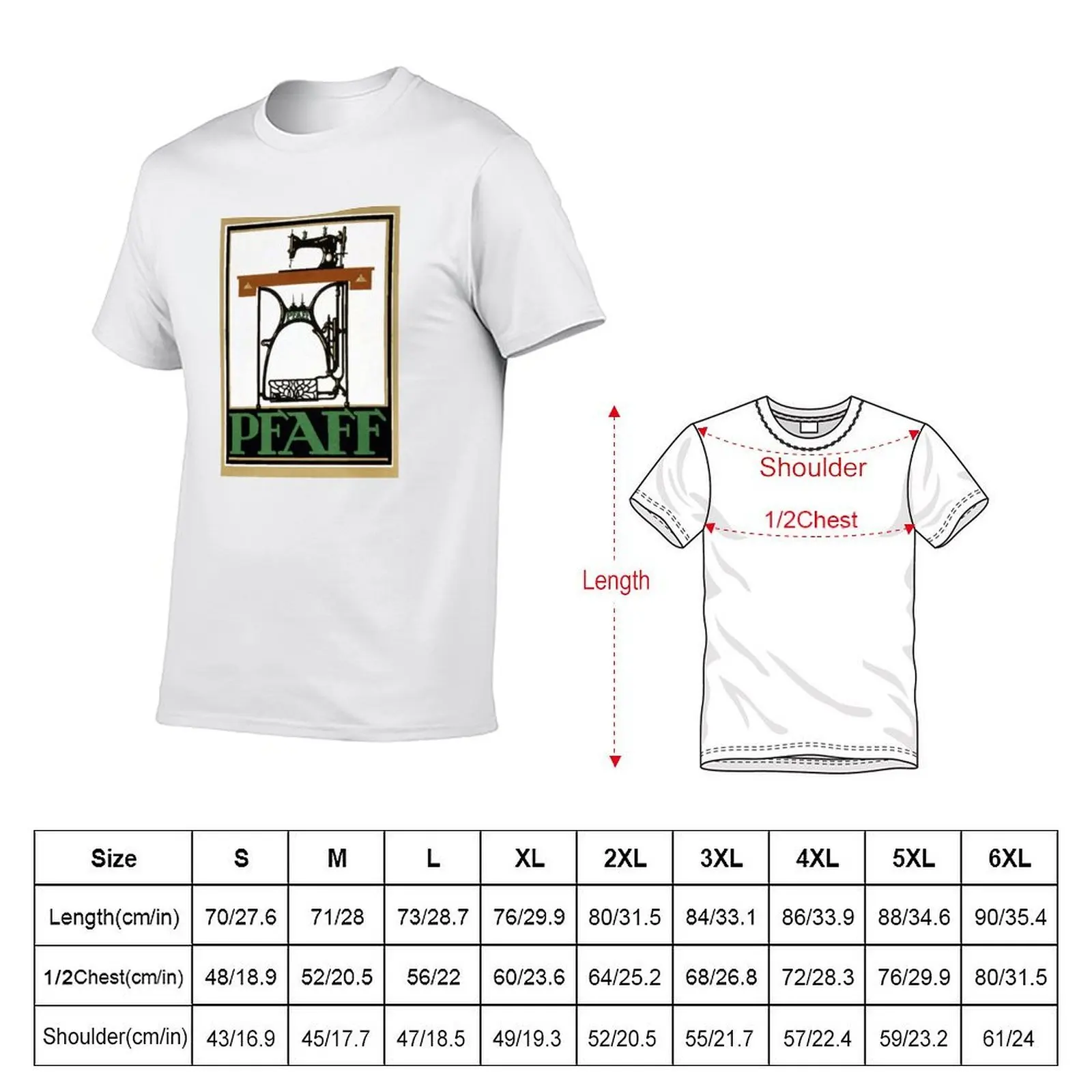 Pfaff Vintage Advertising Poster Restored T-Shirt oversized man t shirt anime shirts men
