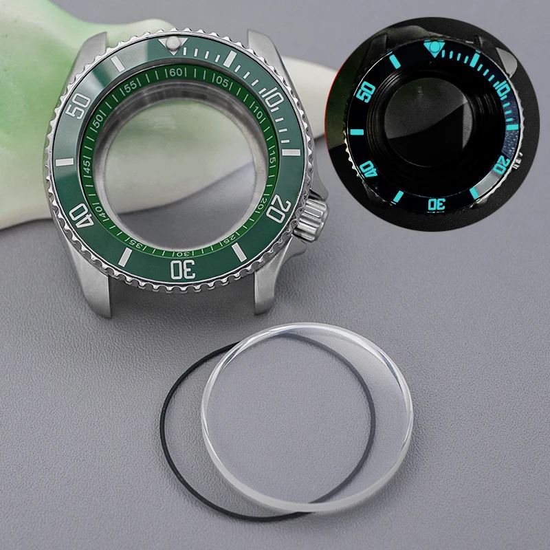 

42 mm SKX007 Watch Case Compatible with NH35 NH36 4R36 7S26 Movement 28.5 mm Dial Sapphire Glass Luminous Bezel Case Spare Parts