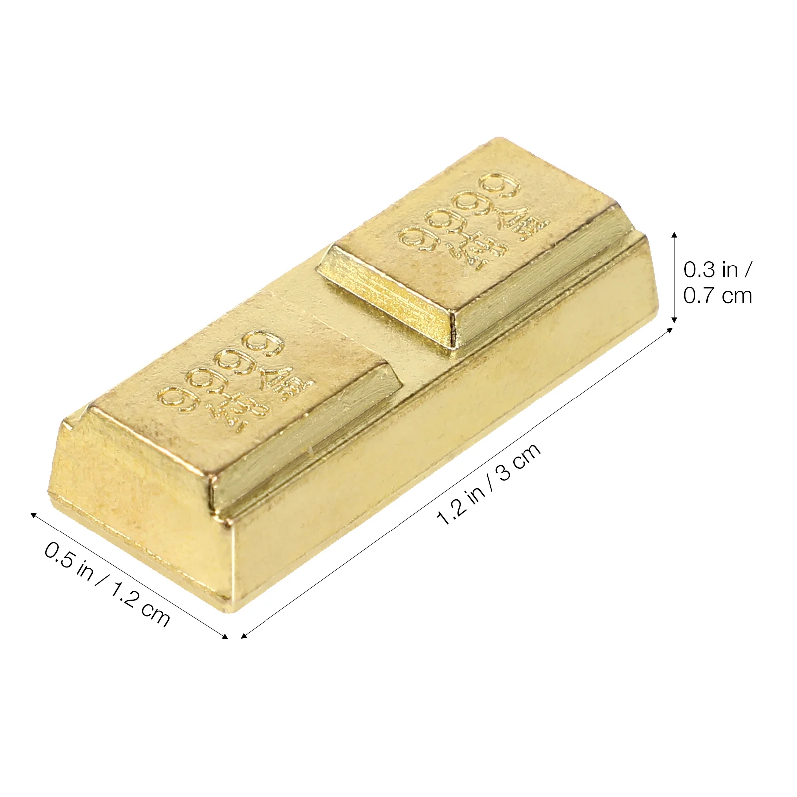 5 ชิ้นอิฐทองเครื่องประดับเทศกาล Prop ปลอมบาร์ตกแต่ง Props เครื่องประดับโต๊ะ Golden