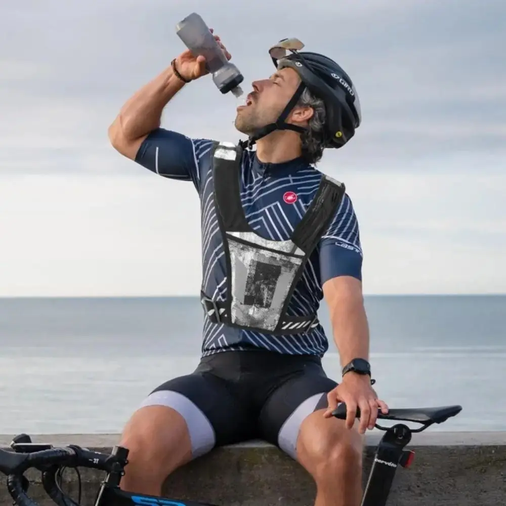 

Сетчатый дышащий светоотражающий рюкзак для бега, эластичный дизайн, универсальный рюкзак для гидратации, карман для мобильного телефона, сумка для карт